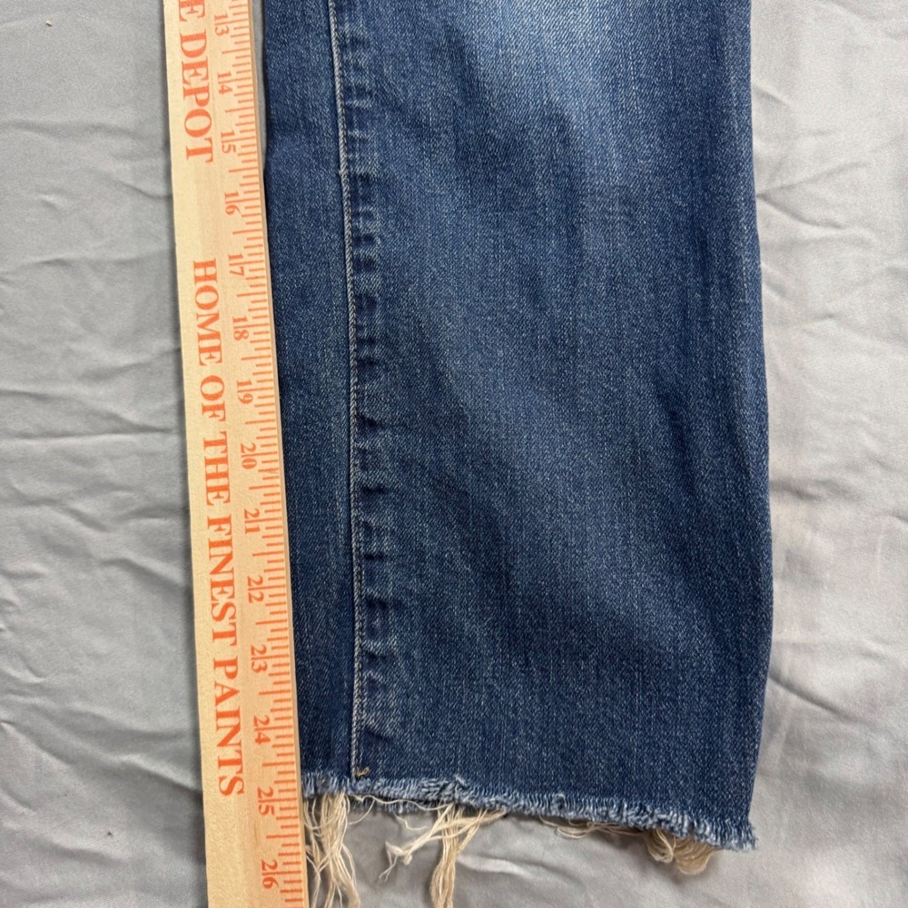 Madewell Boyjean Cropped Jeans Women's 26 Distressed Medium Wash Raw Hem - Picture 9 of 11